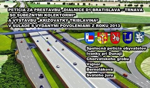 Petičiari za križovatku TRIBLAVINA podali  podnet na NKÚ a ÚVO SR