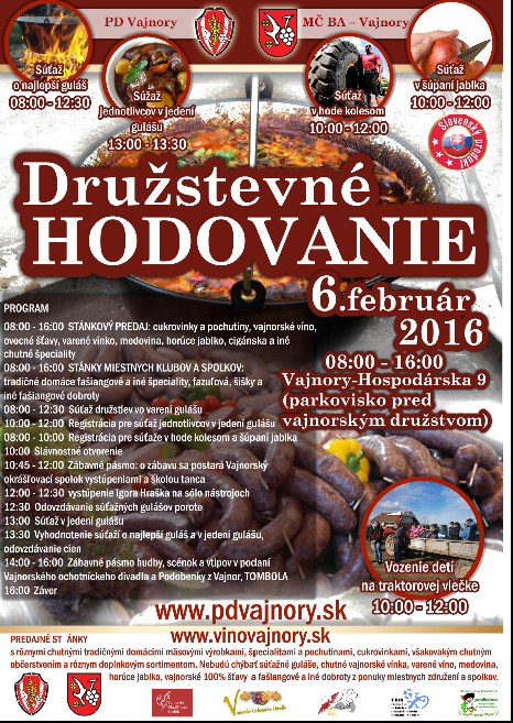 Družstevné hodovanie 6.2.2016