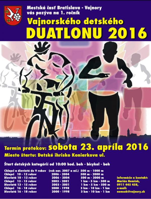 Vajnorský detský DUATLON 30.4.2016