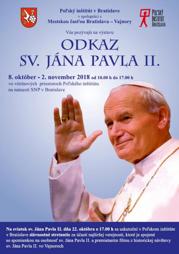 Odkaz sv. Jána Pavla II. výstava