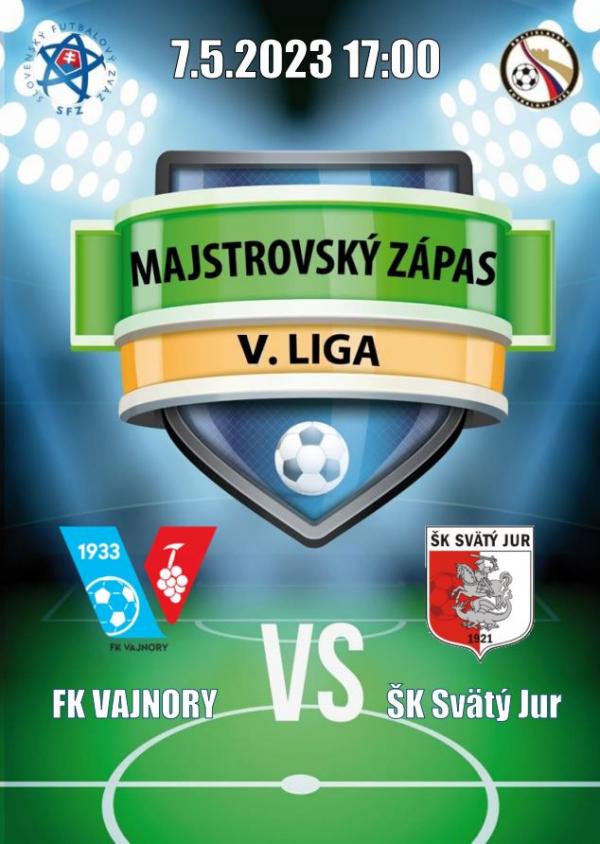 Futbalový zápas FK Vajnory vs. ŠK Svätý Jur